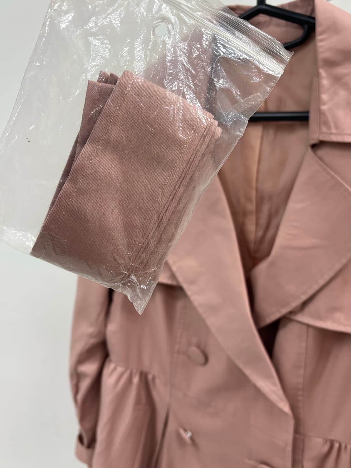 빈티지 데드스탁 핑크 더블 코트 상품이미지7