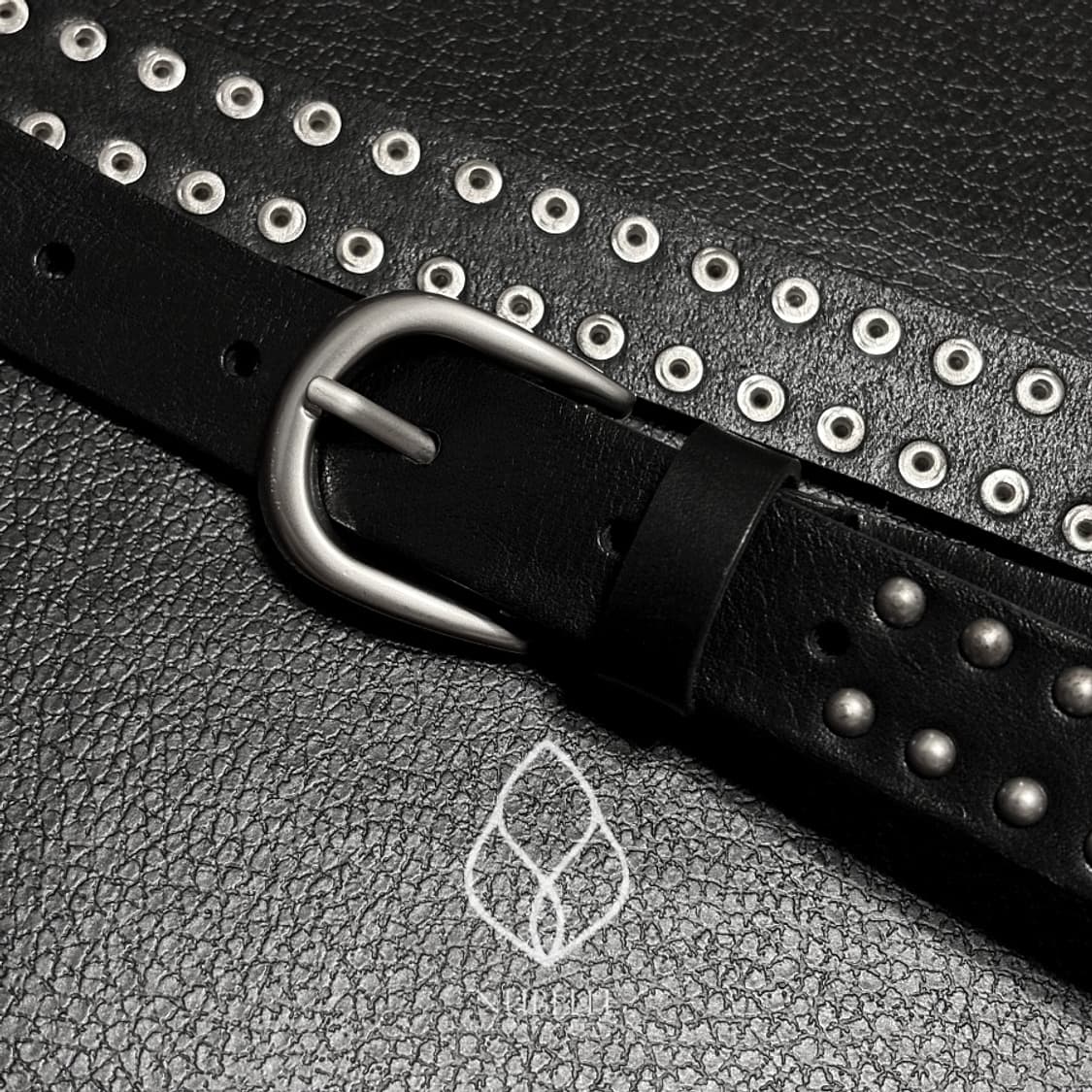 🌗 Stud vegetable belt / 스터드 베지터블 소가죽 벨트 상품이미지6