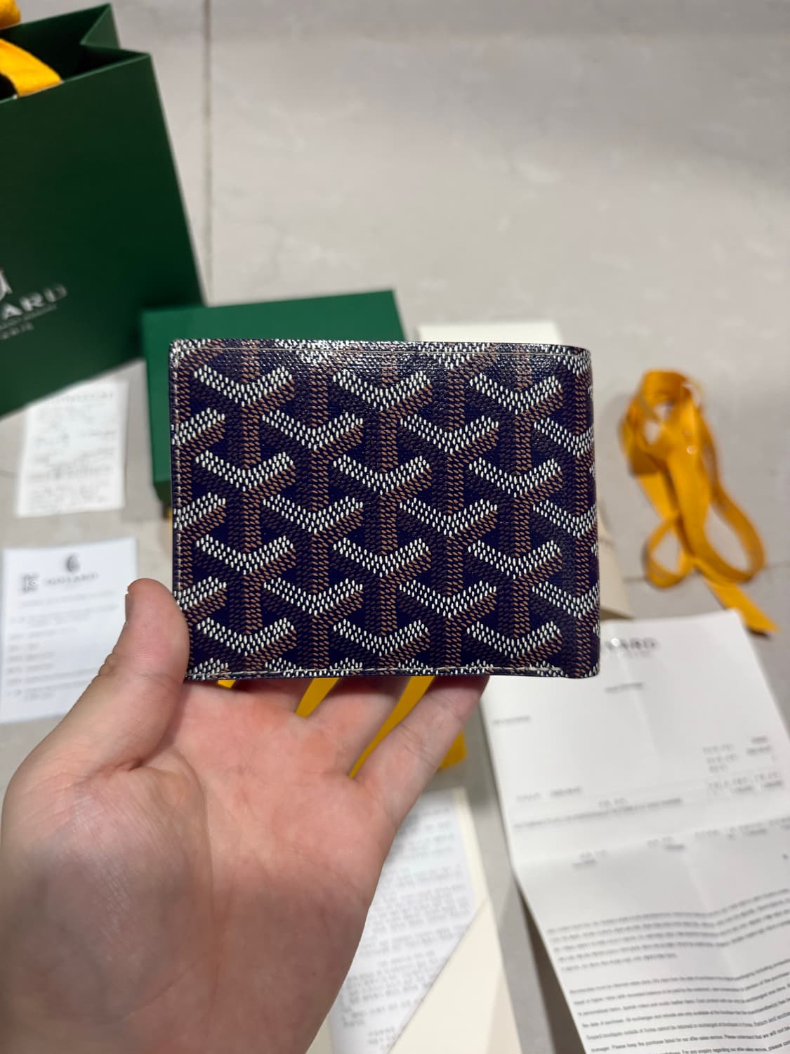 [백화점판,풀박스] 25년식 고야드 빅투와르 네이비 반지갑 상품이미지3