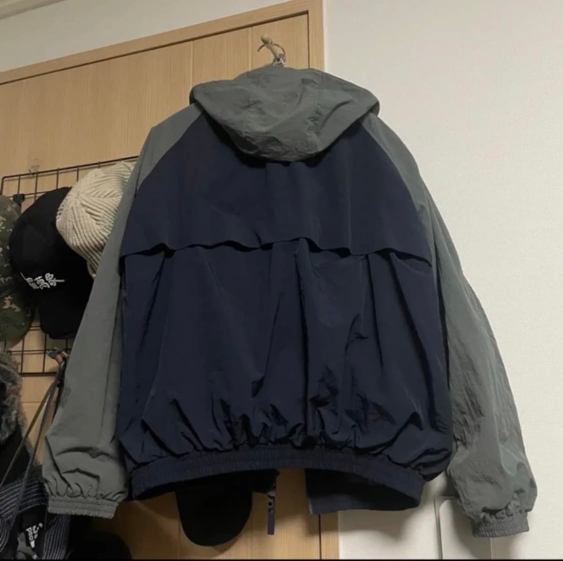 (M)프리즘웍스 투톤 나일론 바람막이 상하의세트 트랙셋업 새상품급 상품이미지3