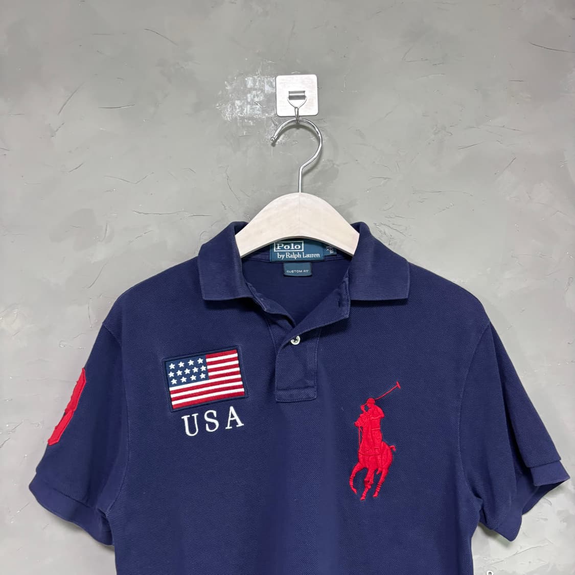 폴로 랄프로렌 USA 빅포니 카라티 반팔 네이비 상품이미지2