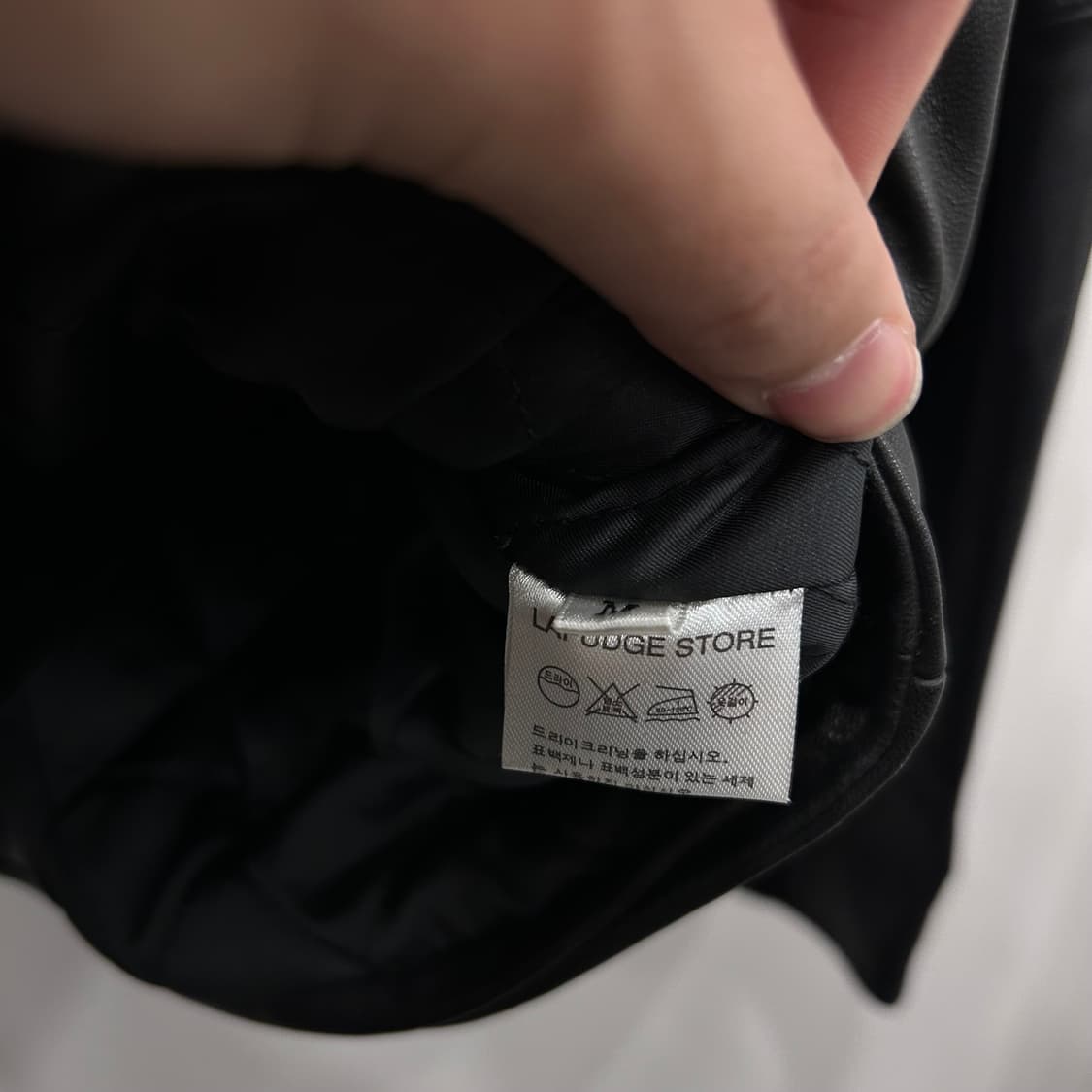 라퍼지스토어 비건레더 이너퀼팅 라이더 자켓 상품이미지4