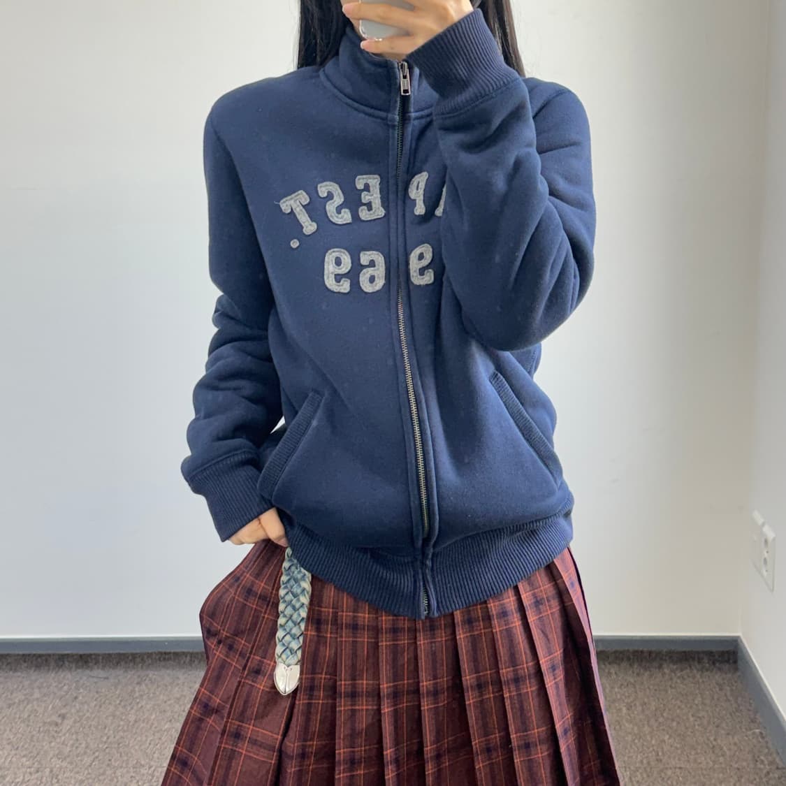 Gap 갭 기모 네이비 후드집업  상품이미지1