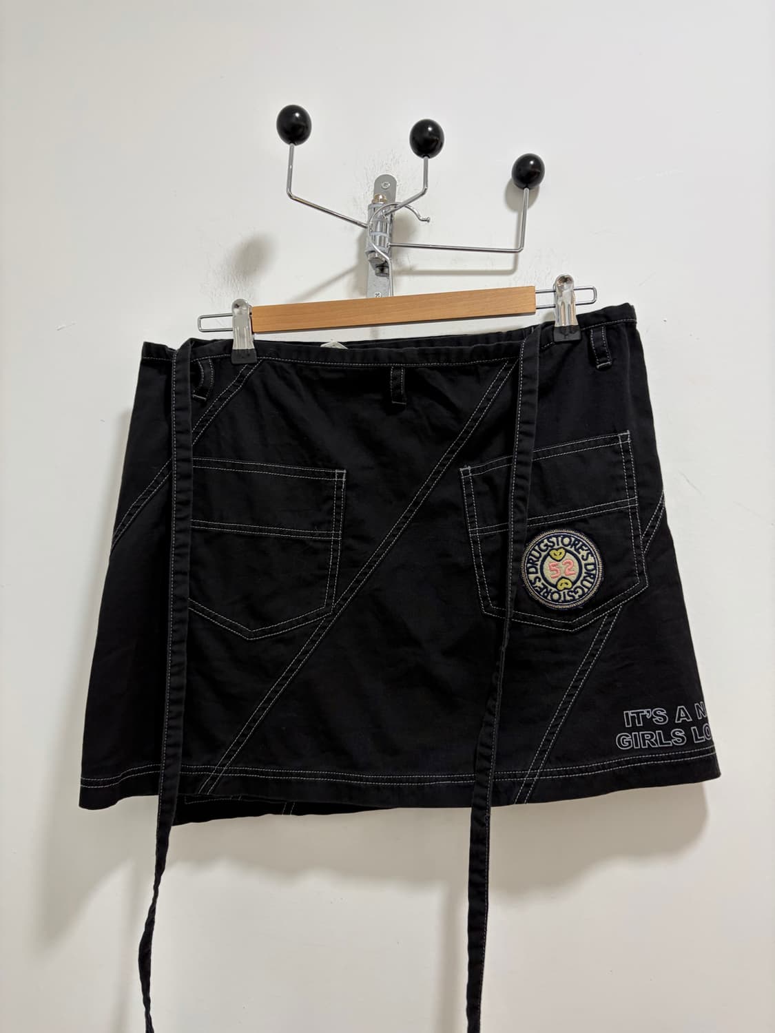 드럭스토어 패치 랩스커트  치마 상품이미지6