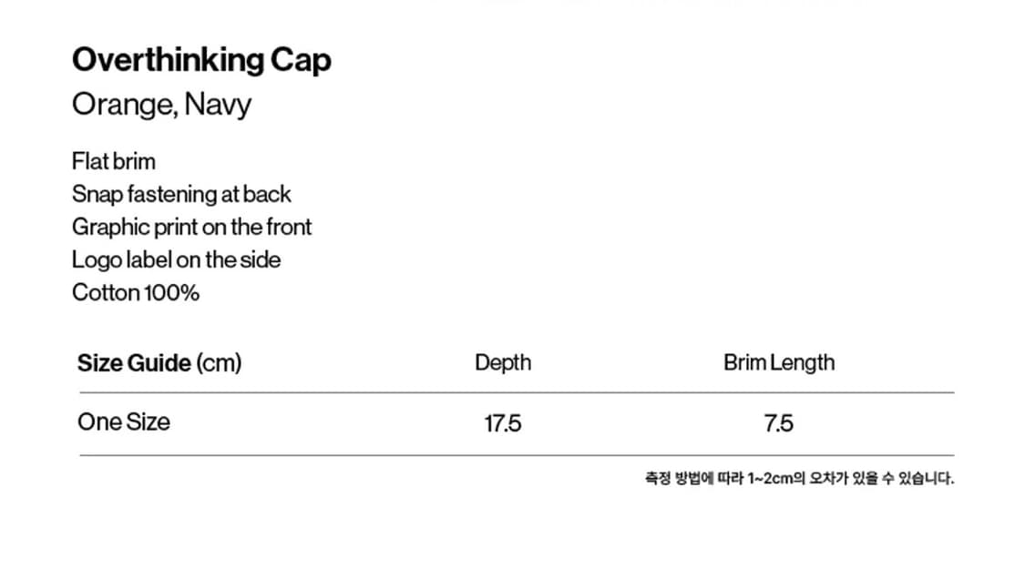 테켓 Overthinking Cap Navy 상품이미지2
