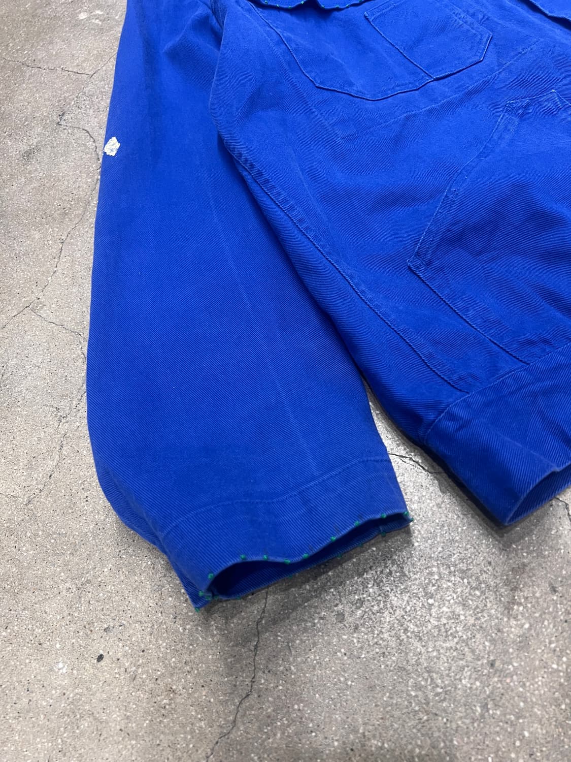 빈티지 프렌치 블루 워크자켓 핸드메이드 자수 상품이미지5