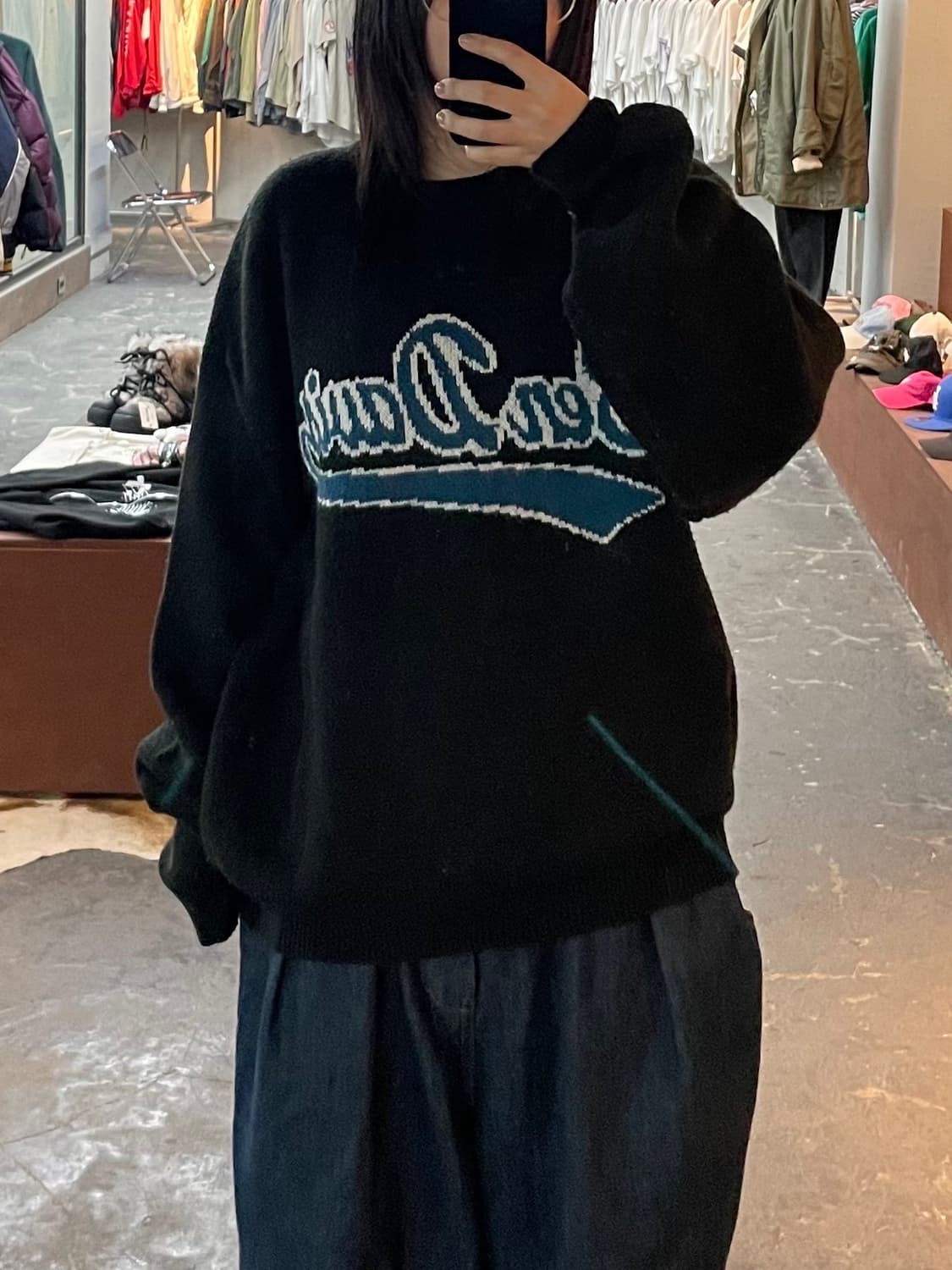 벤데이비스 화이트라벨 세미오버 니트 H1728 상품이미지1