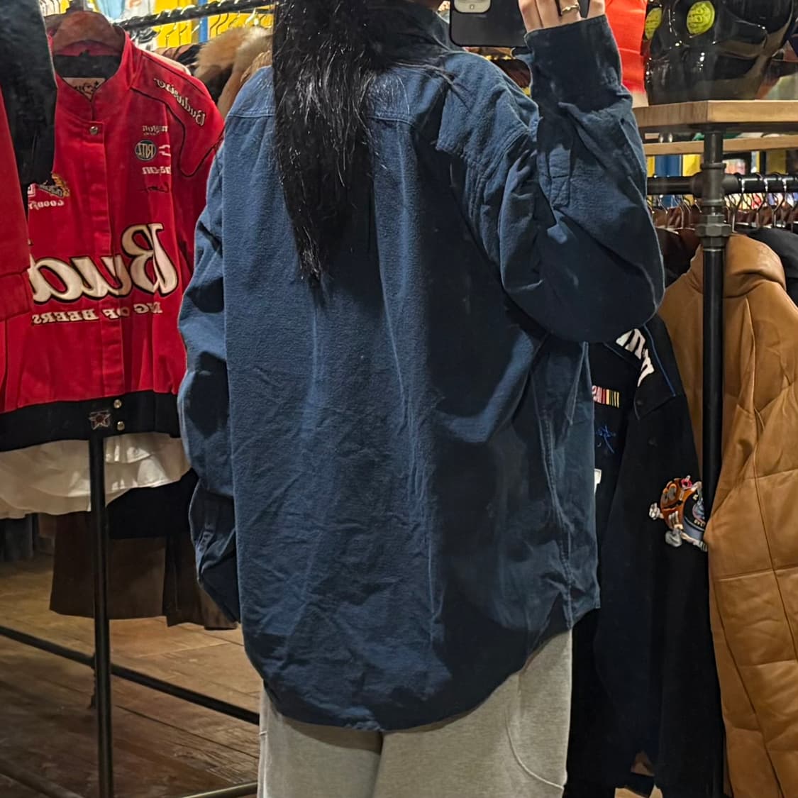 [HI] Carhartt 칼하트 투포켓 긴팔 셔츠 네이비 상품이미지5