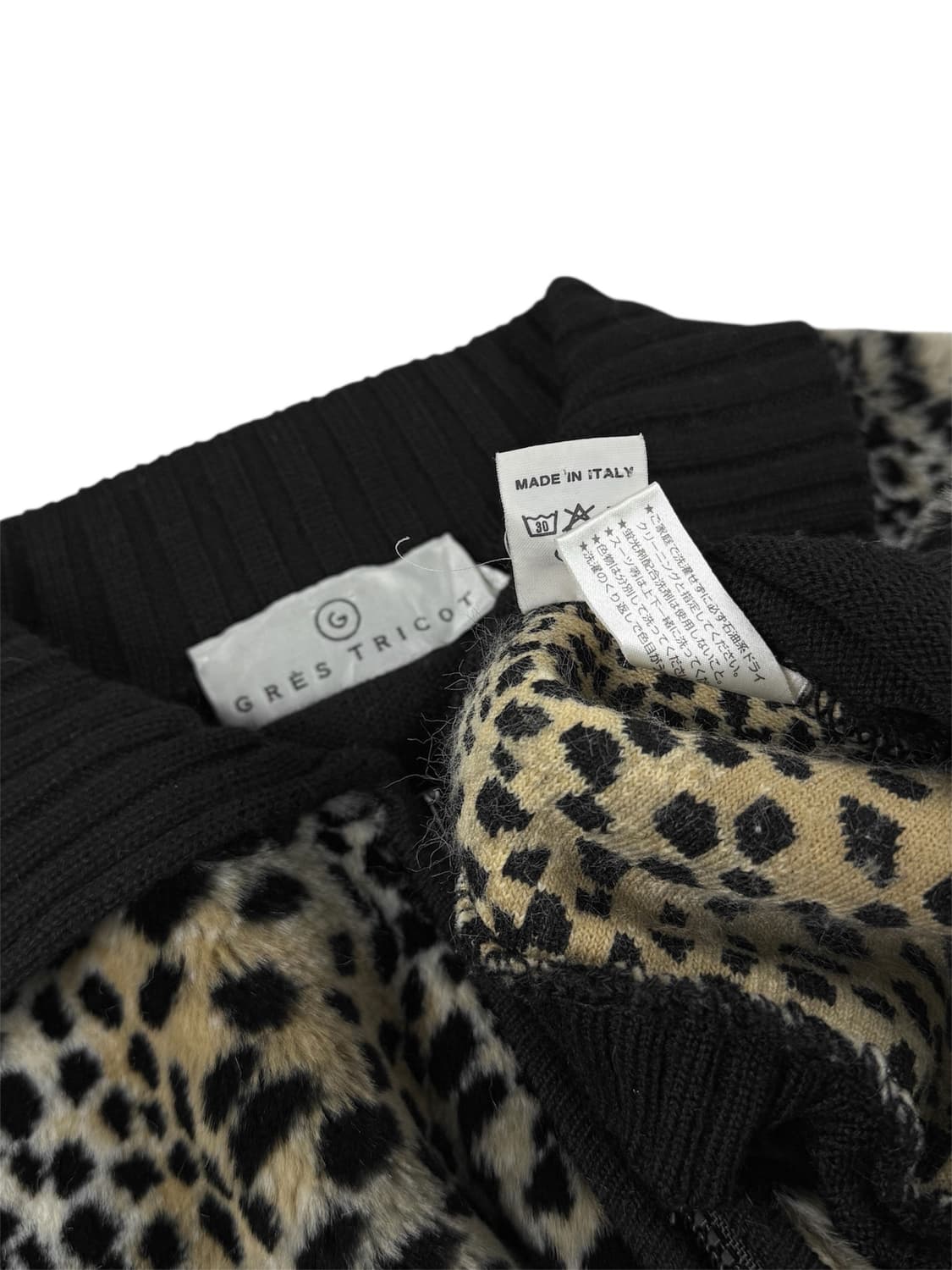 gres tricot 레오파드 퍼 니트 집업 상품이미지5