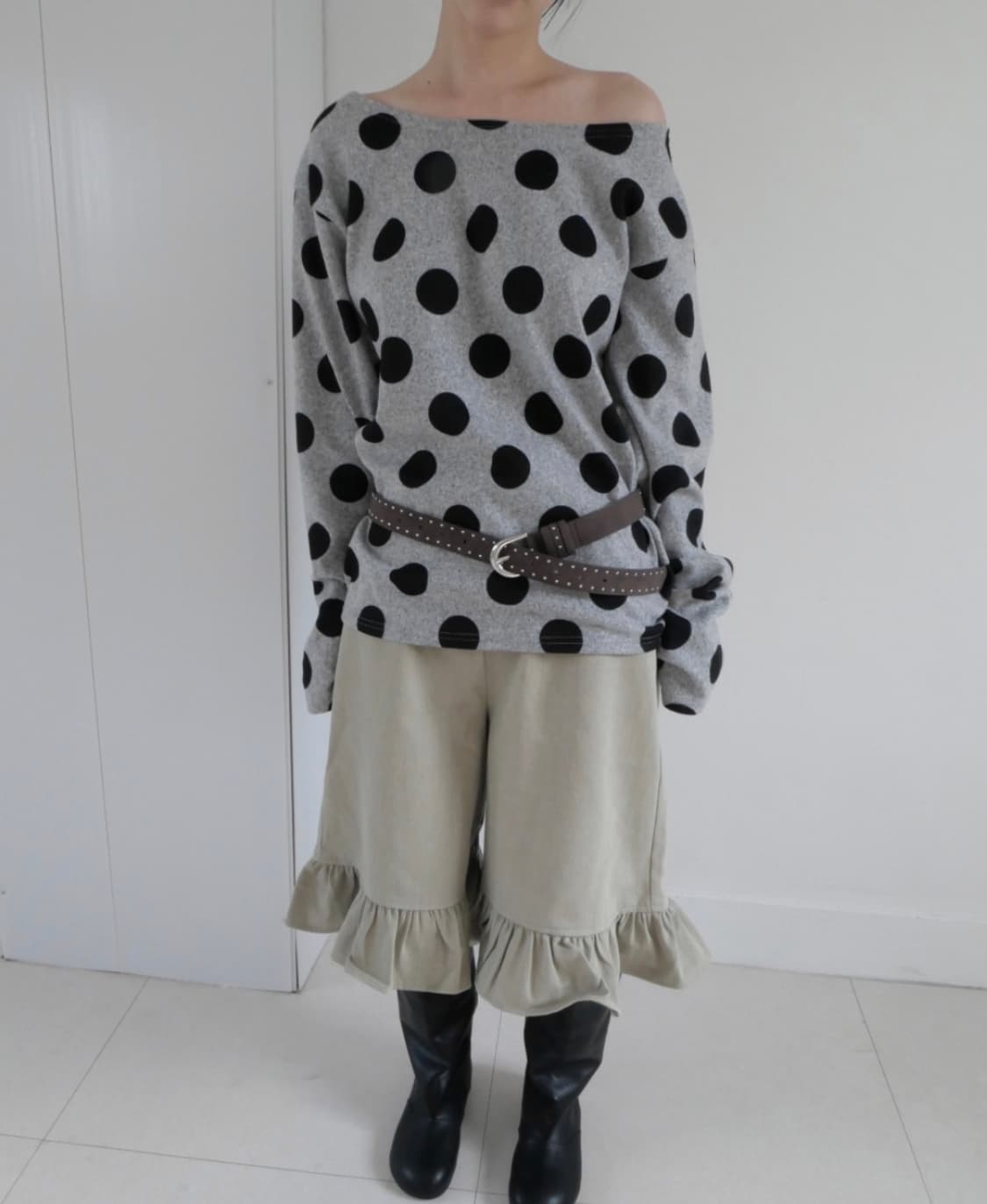 플랫오프 Use Dot T-shirt gray 상품이미지3