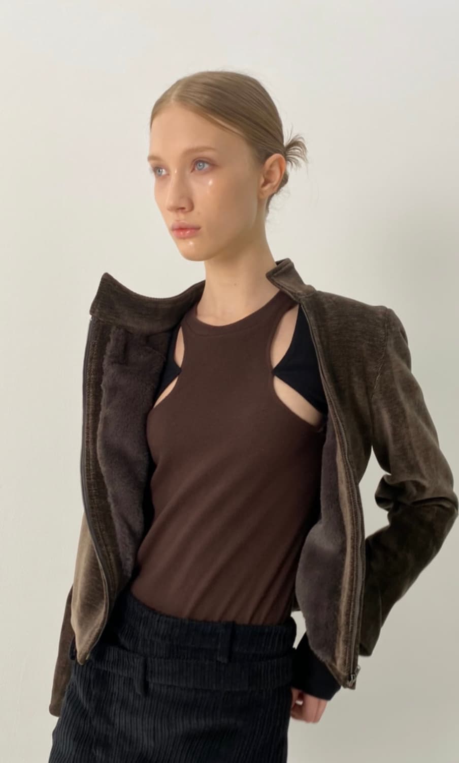 peinture페인츄얼shearing asymmetrical jacket 상품이미지3