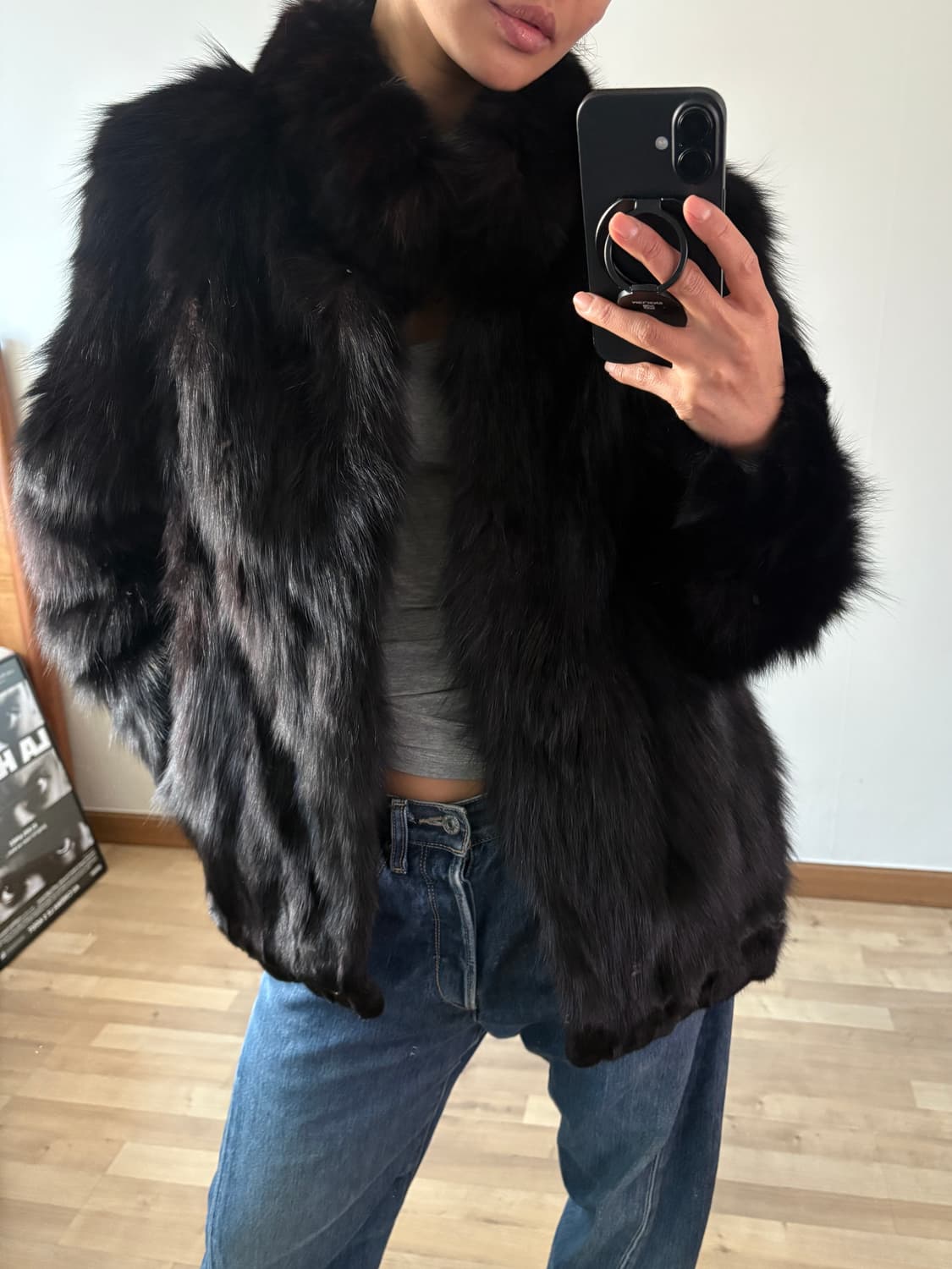 블랙 리얼 폭스 자켓 상품이미지6