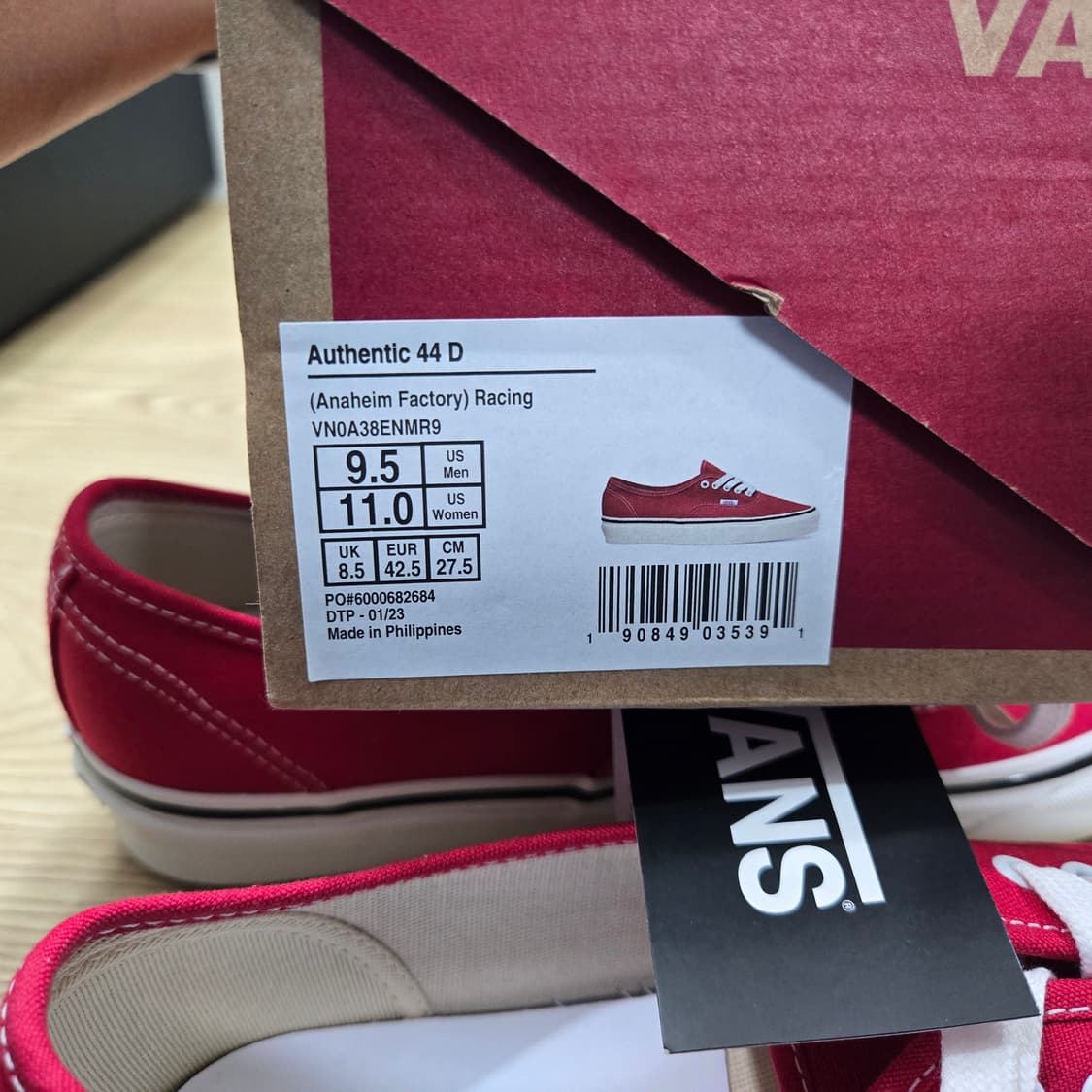 275 반스 애너하임 44dx 어센틱 레이싱레드 상품이미지7