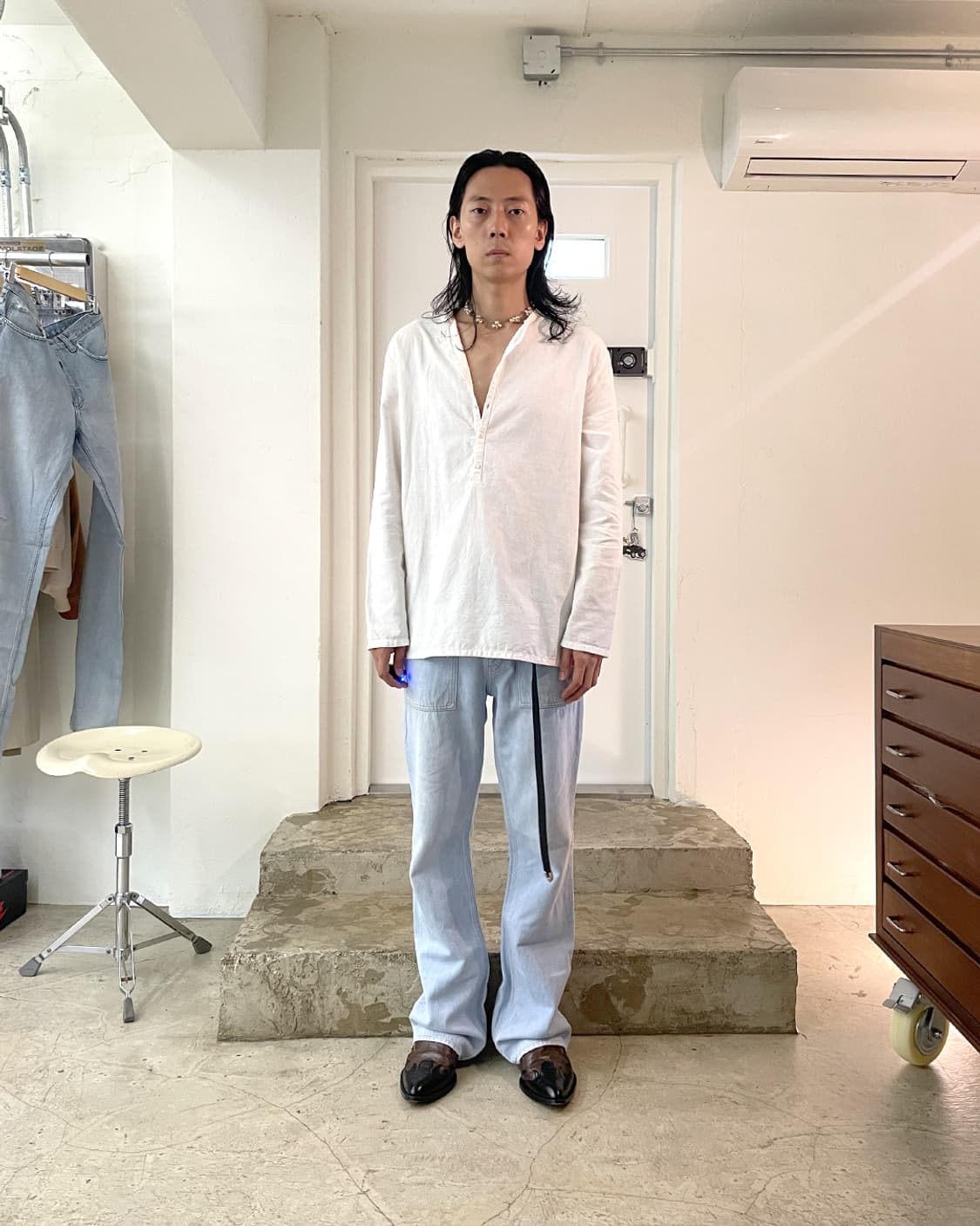 아워레가시 논 칼라 셔츠 48 상품이미지7
