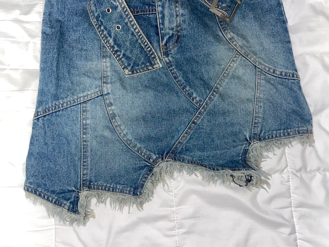 vintage denim mini skirt 상품이미지3