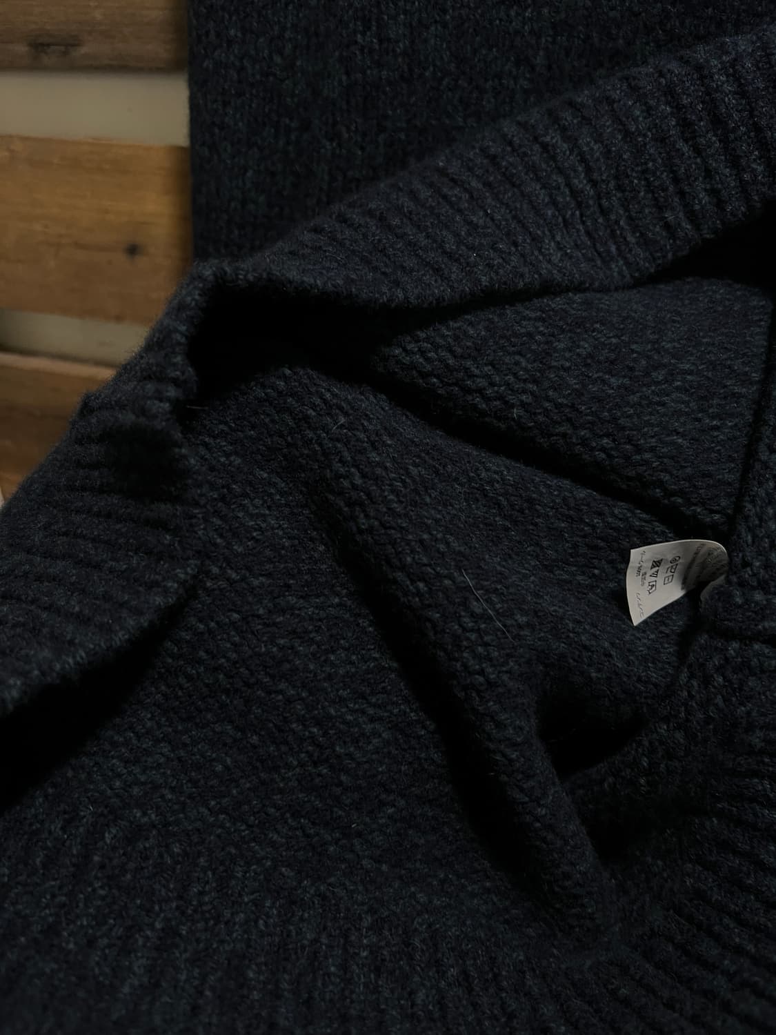 [M]엘엘빈 USA 헨리넥 다크크린 램스울 니트 상품이미지5