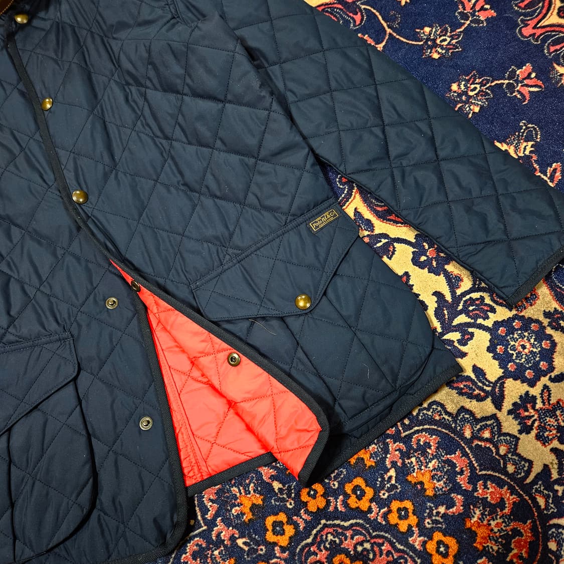 (매장)폴로랄프로렌 카라넥 가죽 스트렙 퀄팅 자켓 상품이미지3