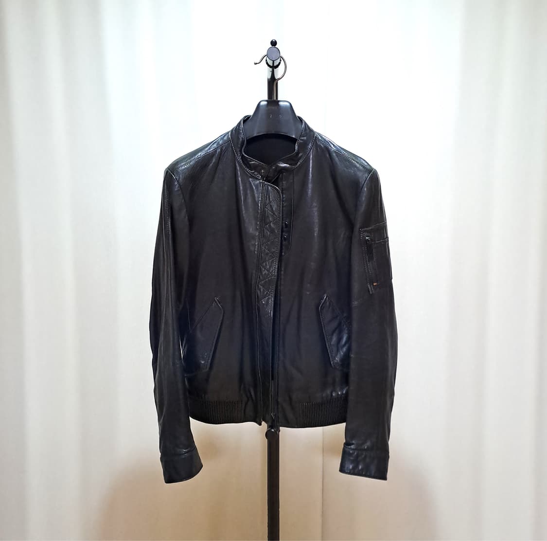 (택포) 솔리드옴므 양가죽 싱글 마원 자켓 B307 상품이미지2