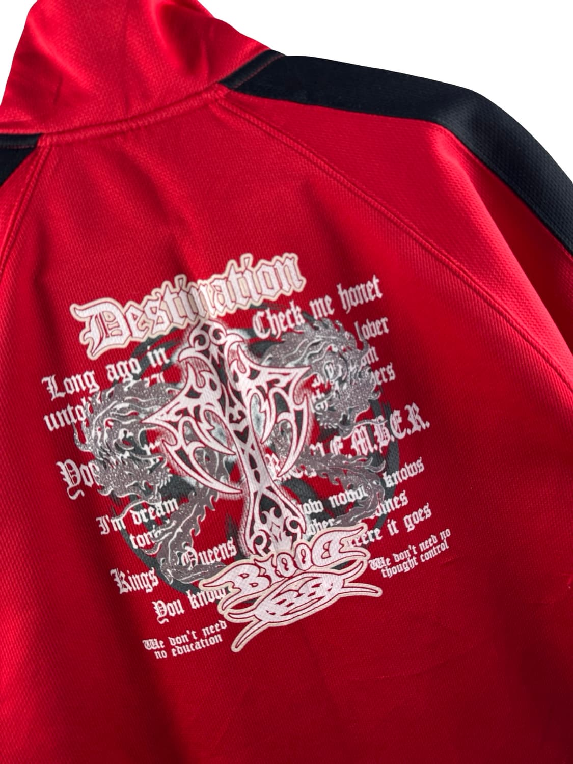 JPN Y2K 드래곤 레터링 프린팅 반팔져지2186 상품이미지4