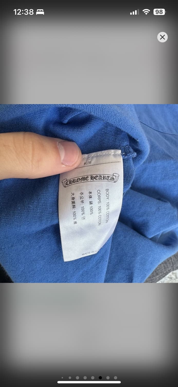 Chrome hearts blue scroll T-shirt 상품이미지7