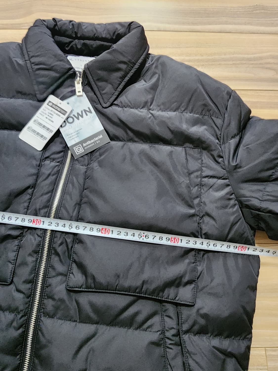 행텐다운점퍼자켓오리털경량패딩L블랙 상품이미지6