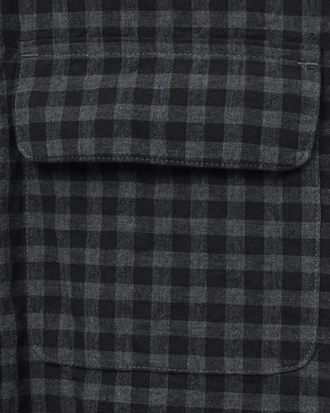 노운 크롭 체크 셔츠 자켓 상품이미지7