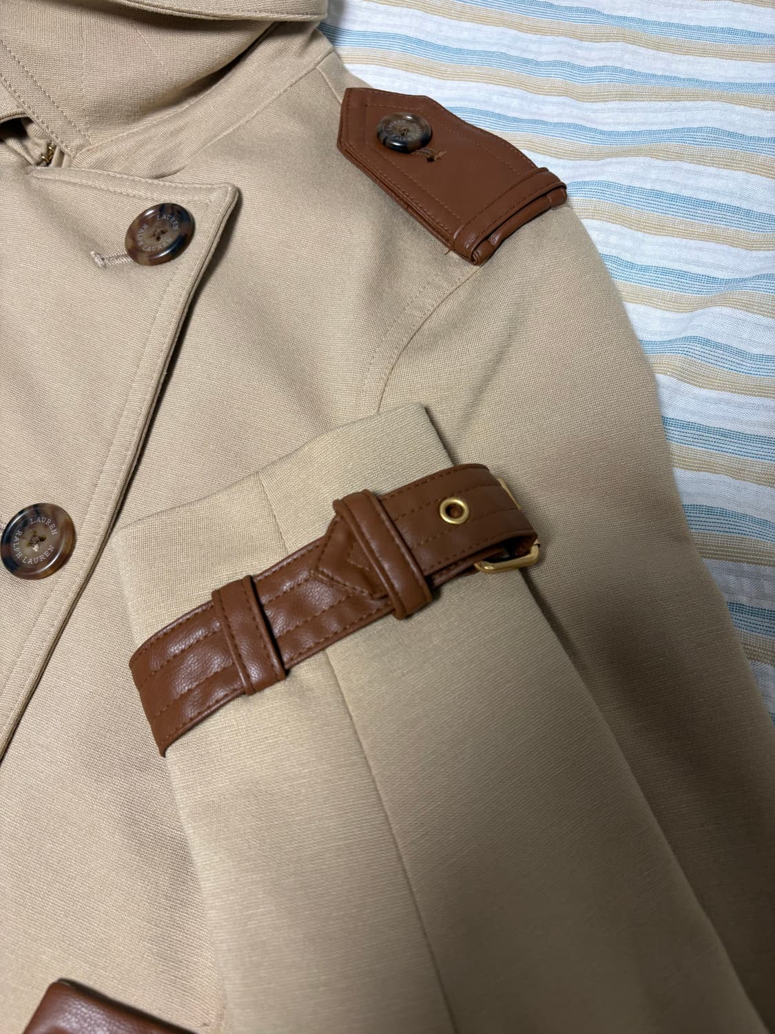 Lauren 레더 숏 트렌치 코트 상품이미지5