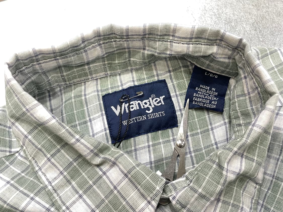 (L) Wrangler 랭글러 체크 웨스턴 반팔 셔츠 상품이미지9