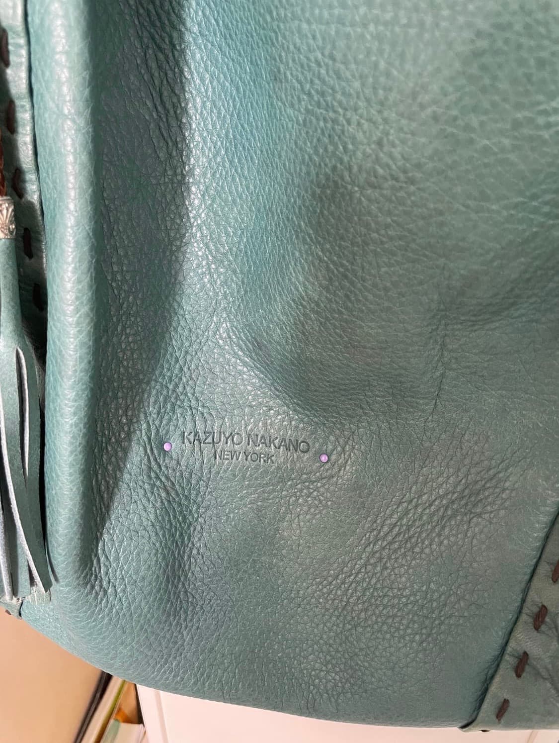Kazuyo nakano leather bag mint 상품이미지4