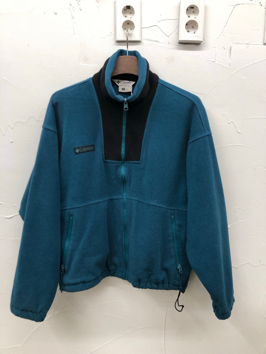 90s 컬럼비아 플리스 집업 틸그린 상품이미지1