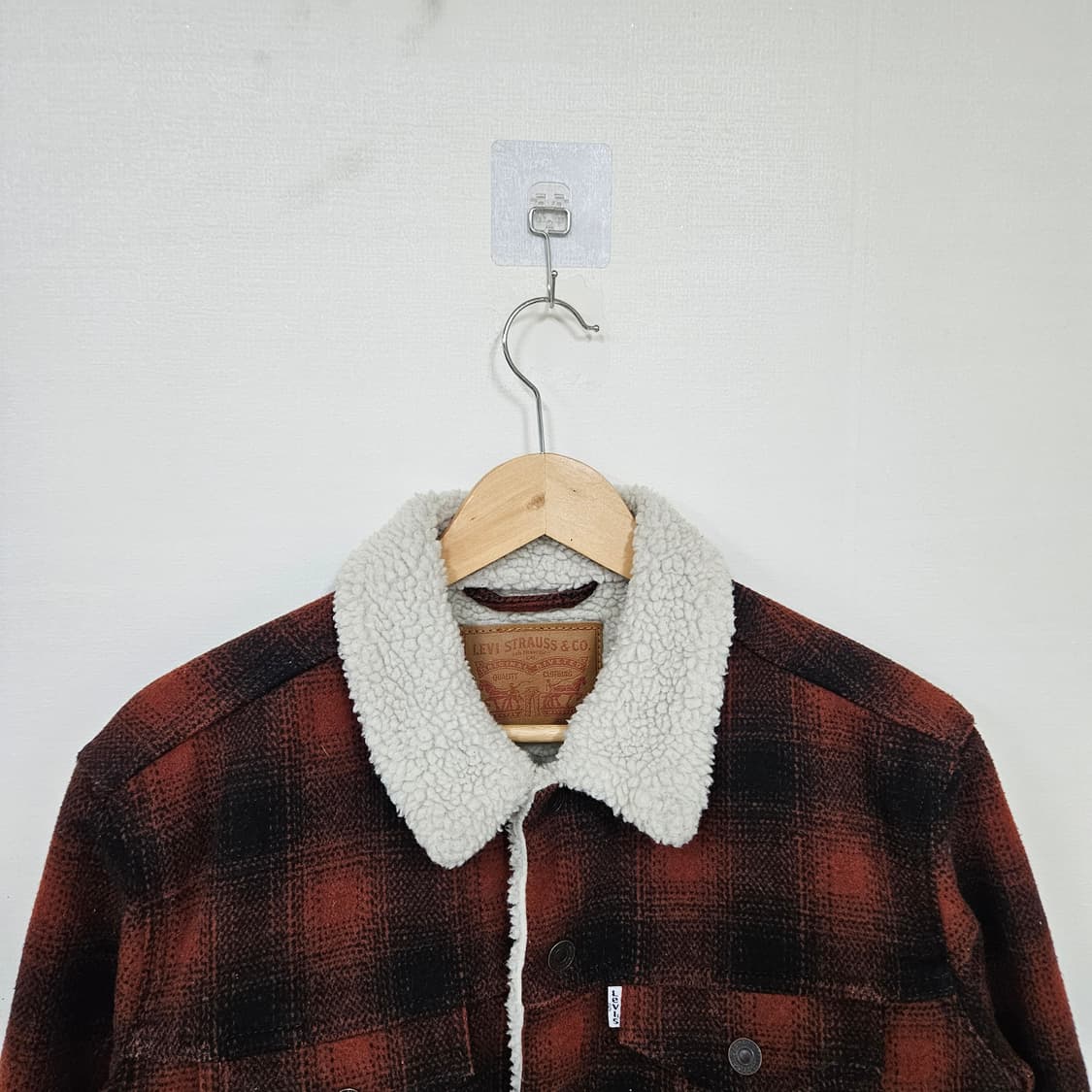 리바이스 체크 쉐르파 트러커 자켓M 상품이미지2
