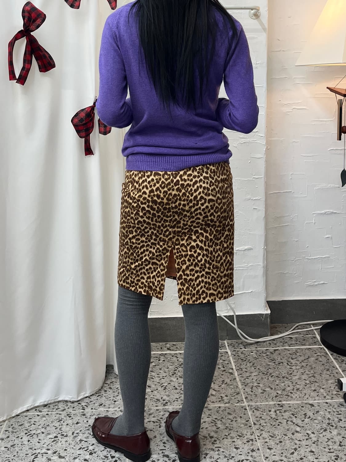 leopard fit midi skirt 상품이미지3