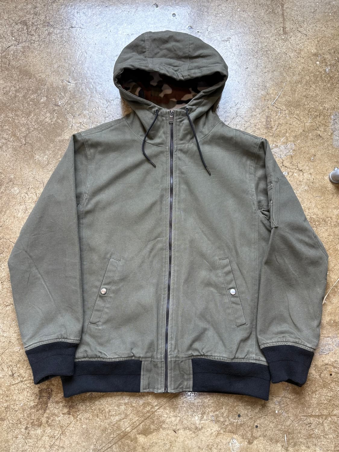 ILL’S 캔버스 밀리터리 플리스 워크 후드집업 상품이미지2