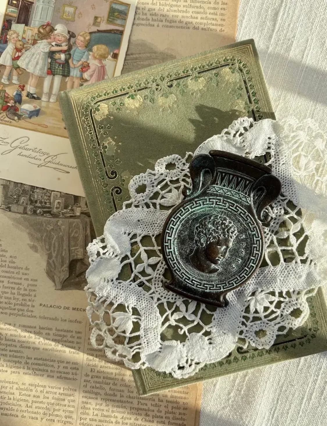 1947 그리스 빈티지 브론즈 페이퍼 클립 상품이미지1