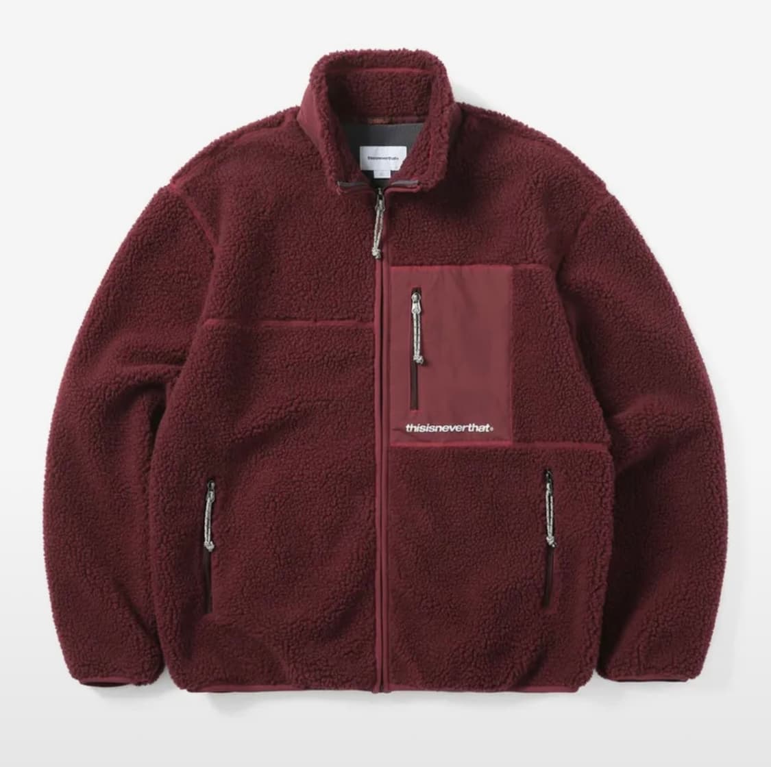 디스이즈네버댓 셰르파 플리스자켓 버건디 상품이미지1