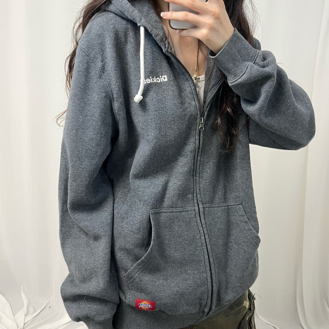 Dickies gray hood zip-up 상품이미지3