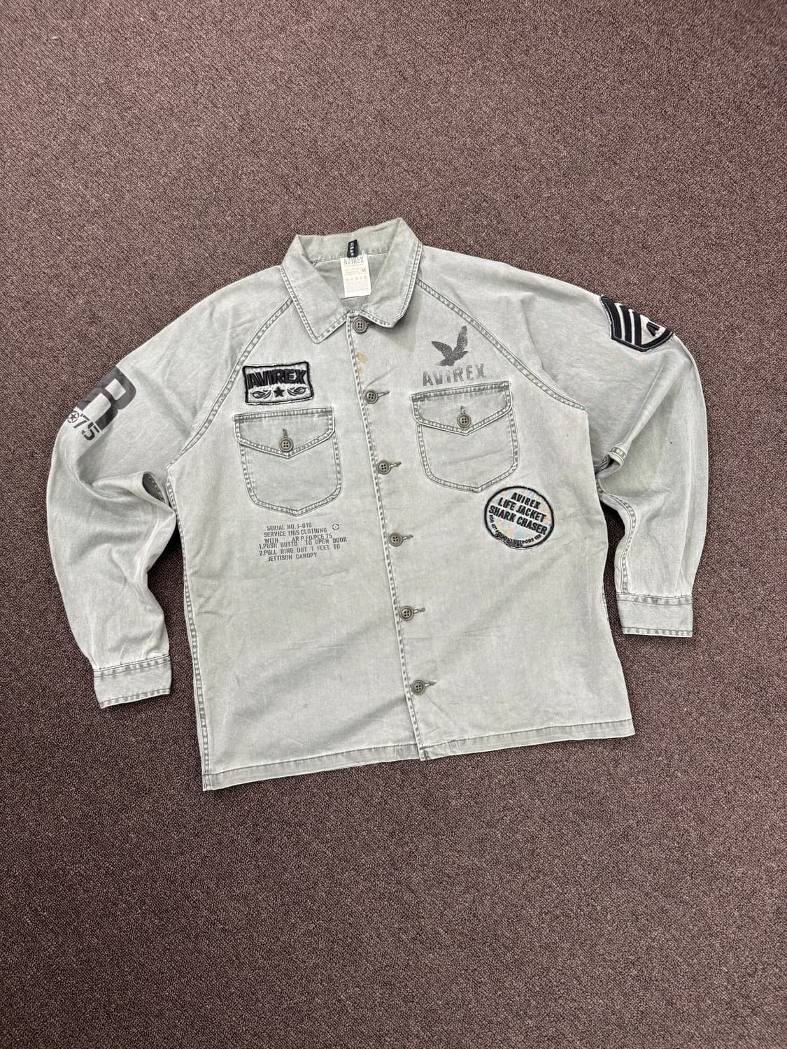 M)아비렉스 빈티지 패치 셔츠 자켓 상품이미지2