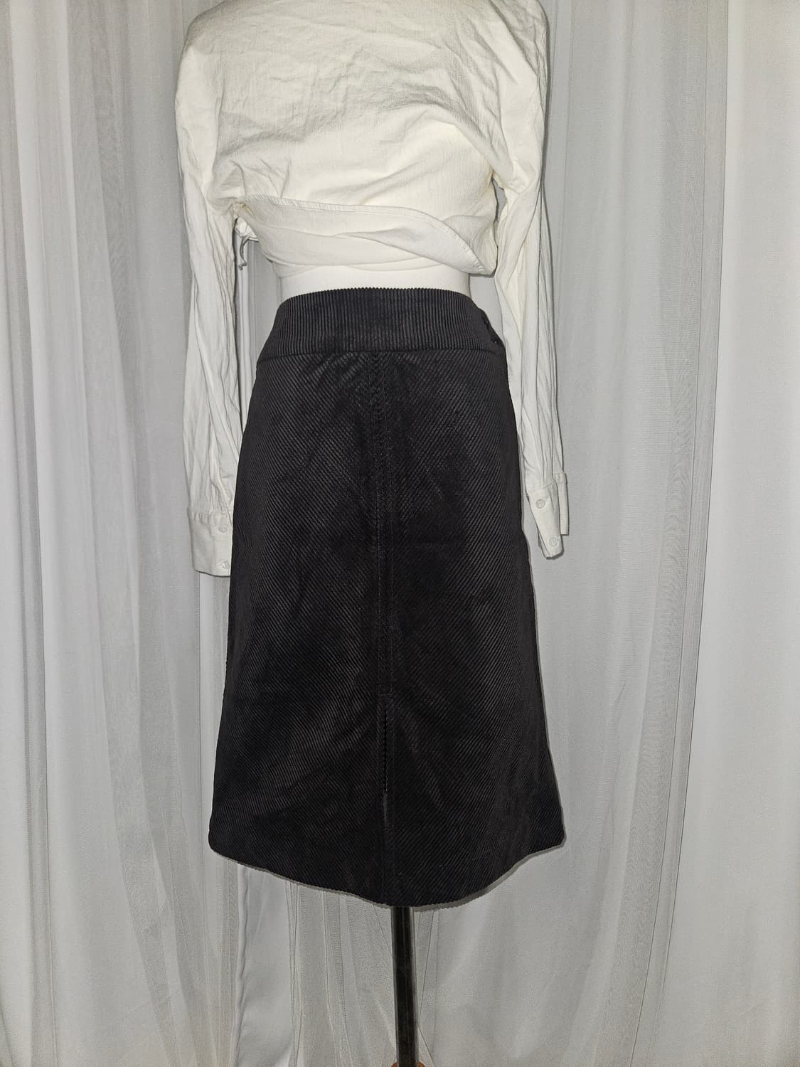 ozoc 딥다크 브라운 코듀로이 스커트 니혼진 공겜여주 히메갸루 상품이미지4