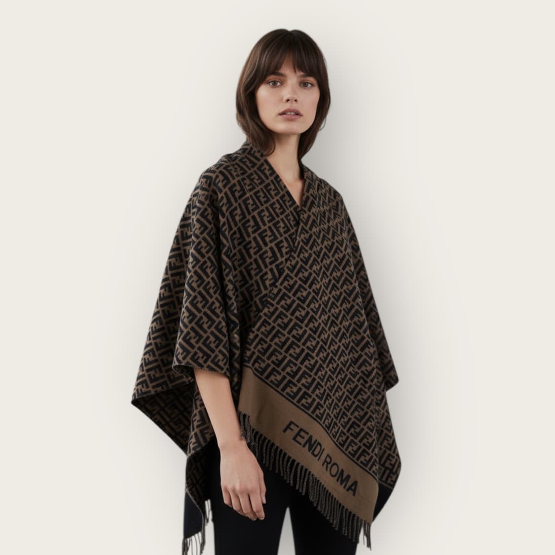 펜디 23FW FF 모노그램 캐시미어 숄 케이프 상품이미지1