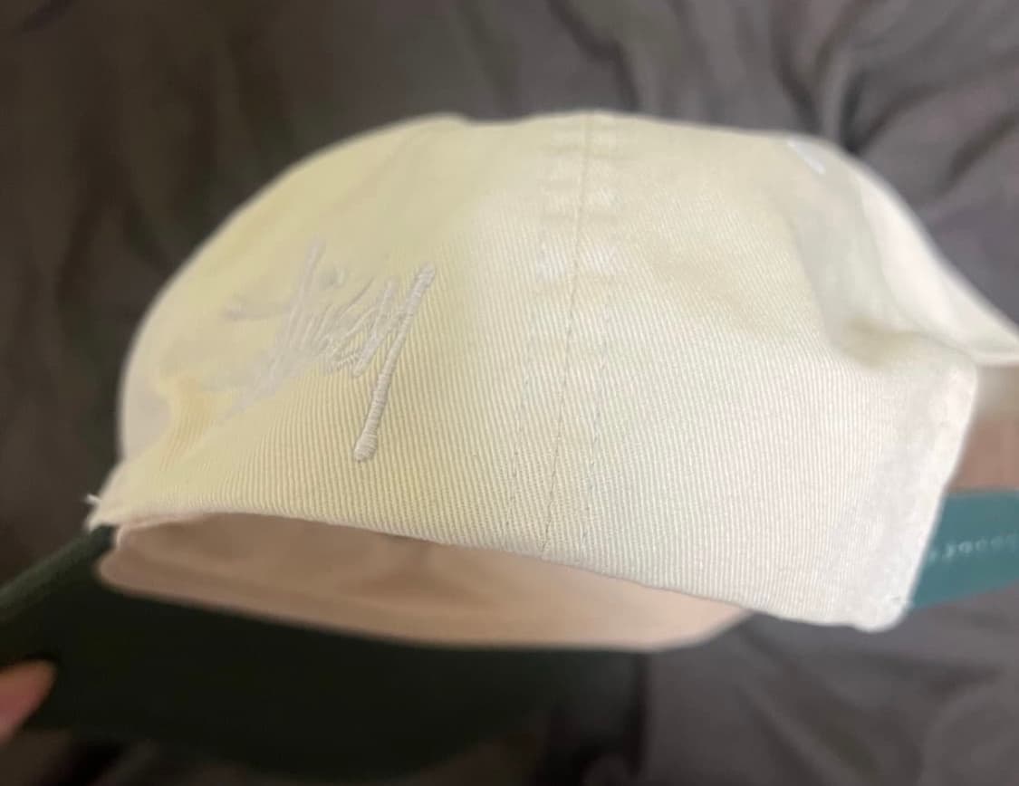 스투시 셔닐 s 캡 올리브 크림 상품이미지3