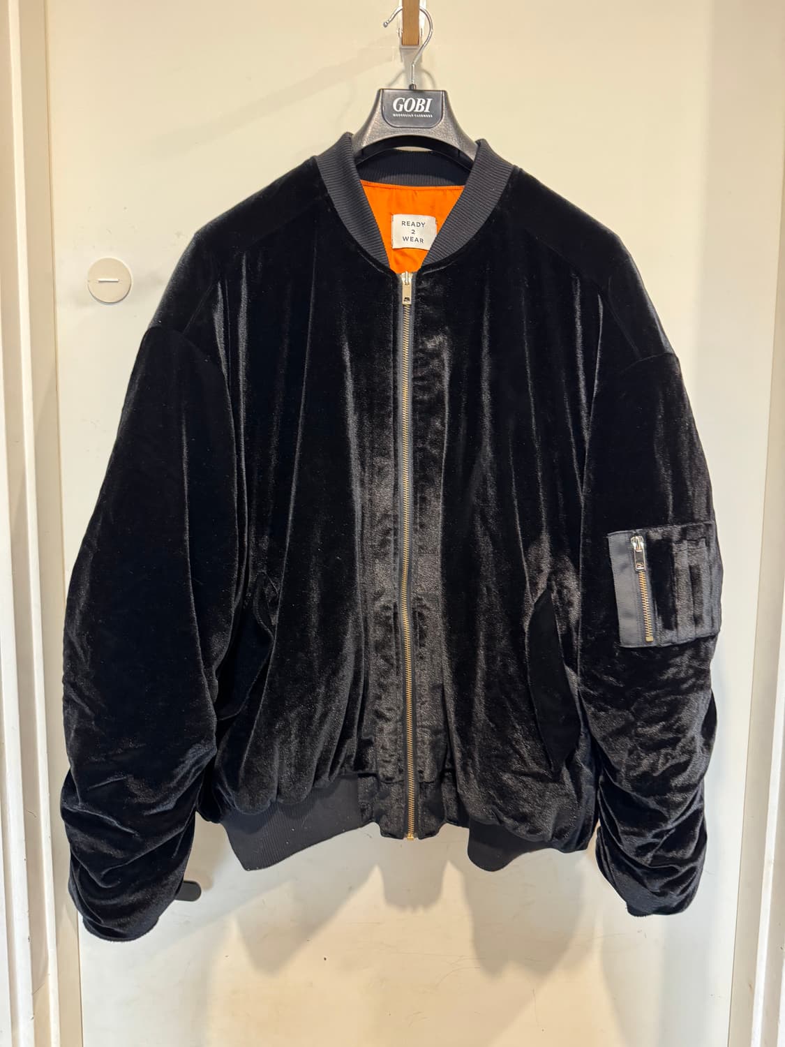 레디투웨어 벨벳 항공점퍼 상품이미지1