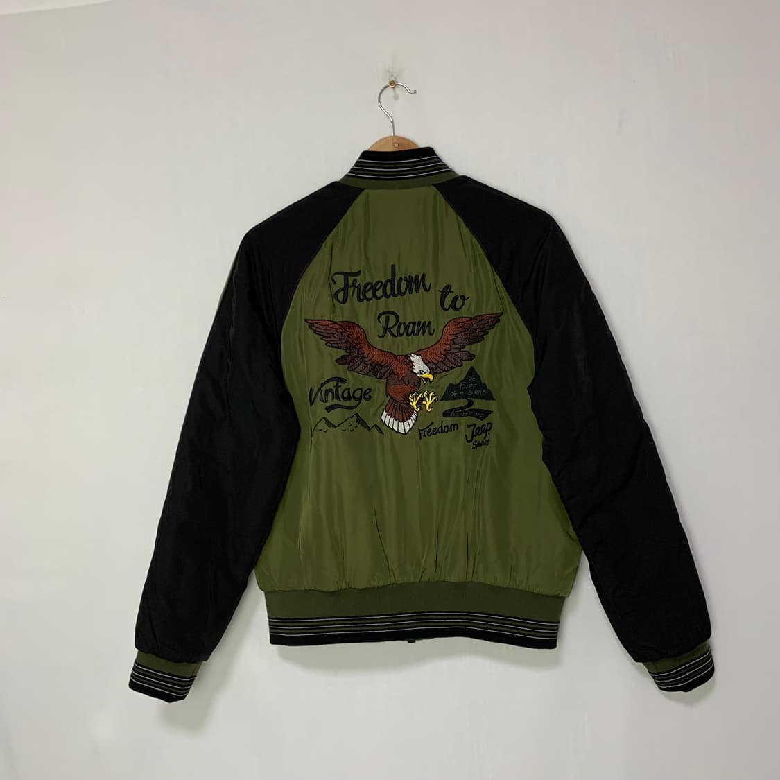 Jeep 빈티지 USA 독수리 자수 스카잔 스카쟌 바시티 자켓 상품이미지7