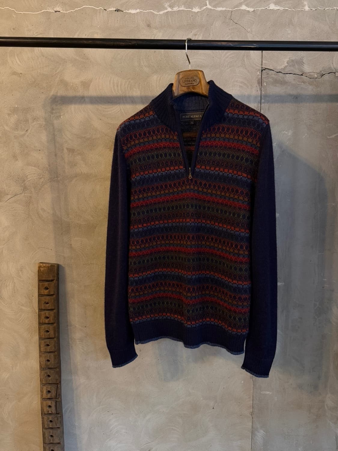 알파카111 짚업 니트 100~105 상품이미지1