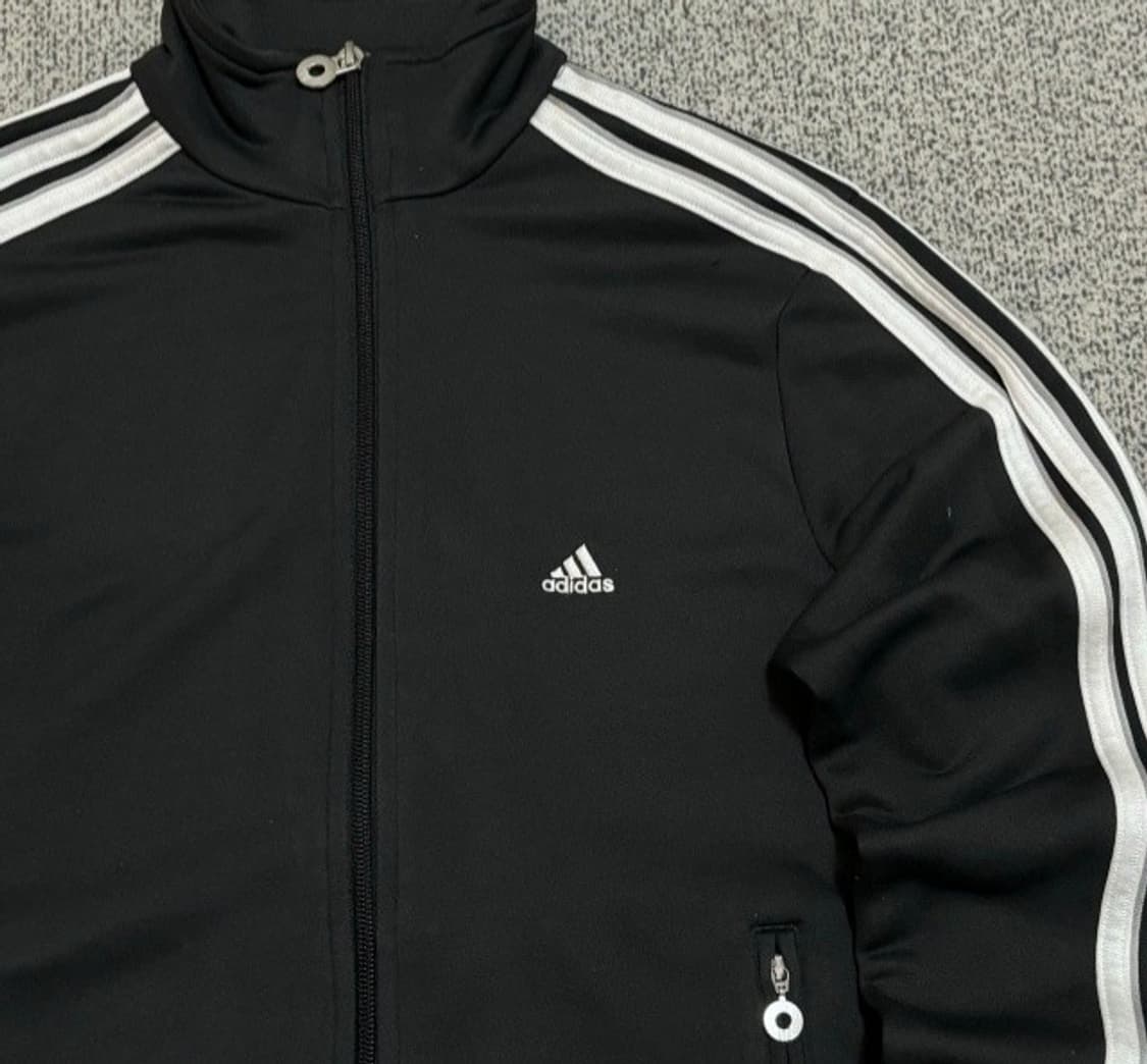 아디다스 블랙 검흰 트랙탑 져지집업 90/S 상품이미지2