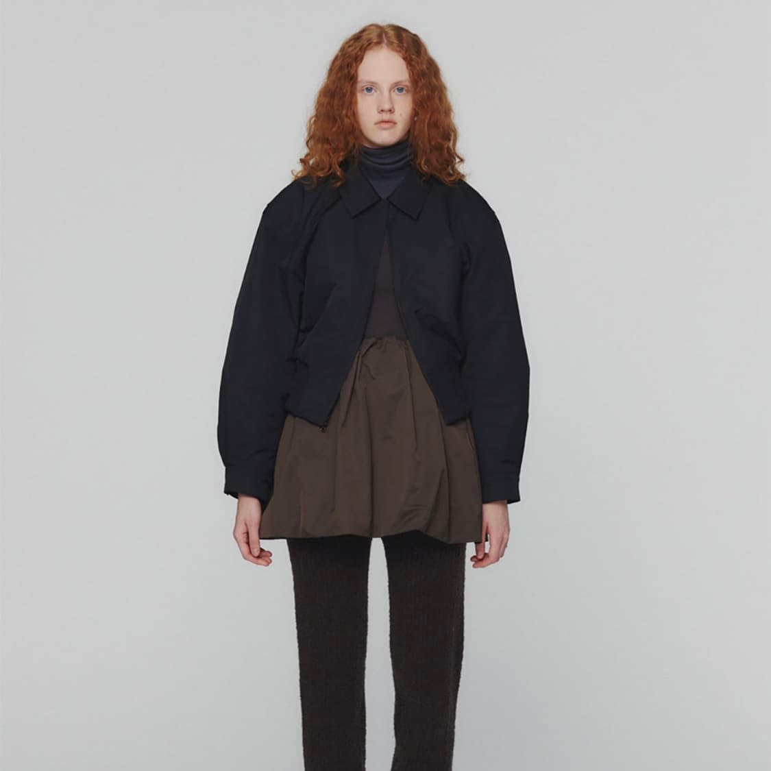 아모멘토 우먼 나일론 패디드 크롭 점퍼 상품이미지3