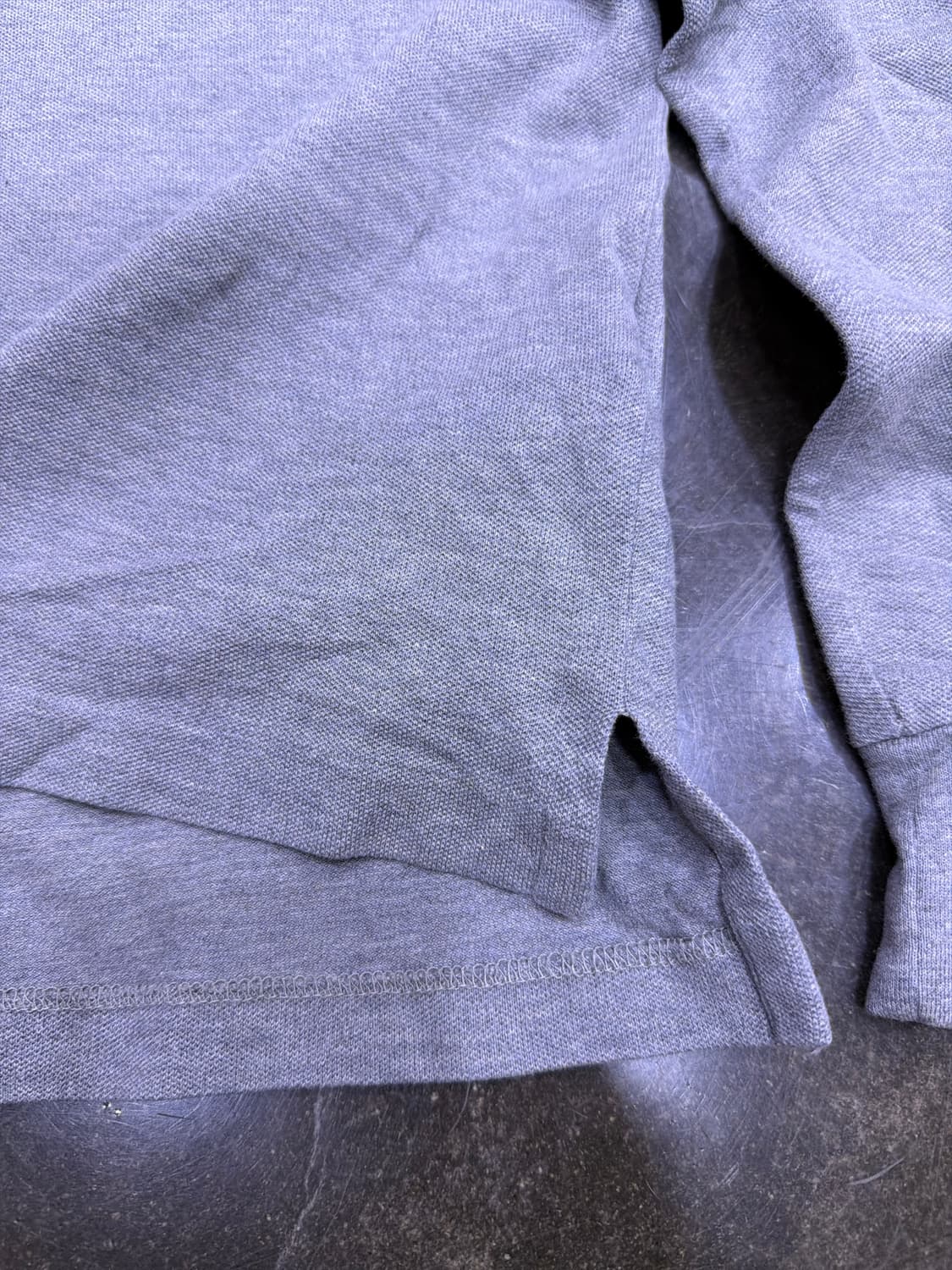 폴로 랄프로렌 슬림핏 카라넥 pkt 폴로셔츠 긴팔티 그레이 XL 상품이미지5