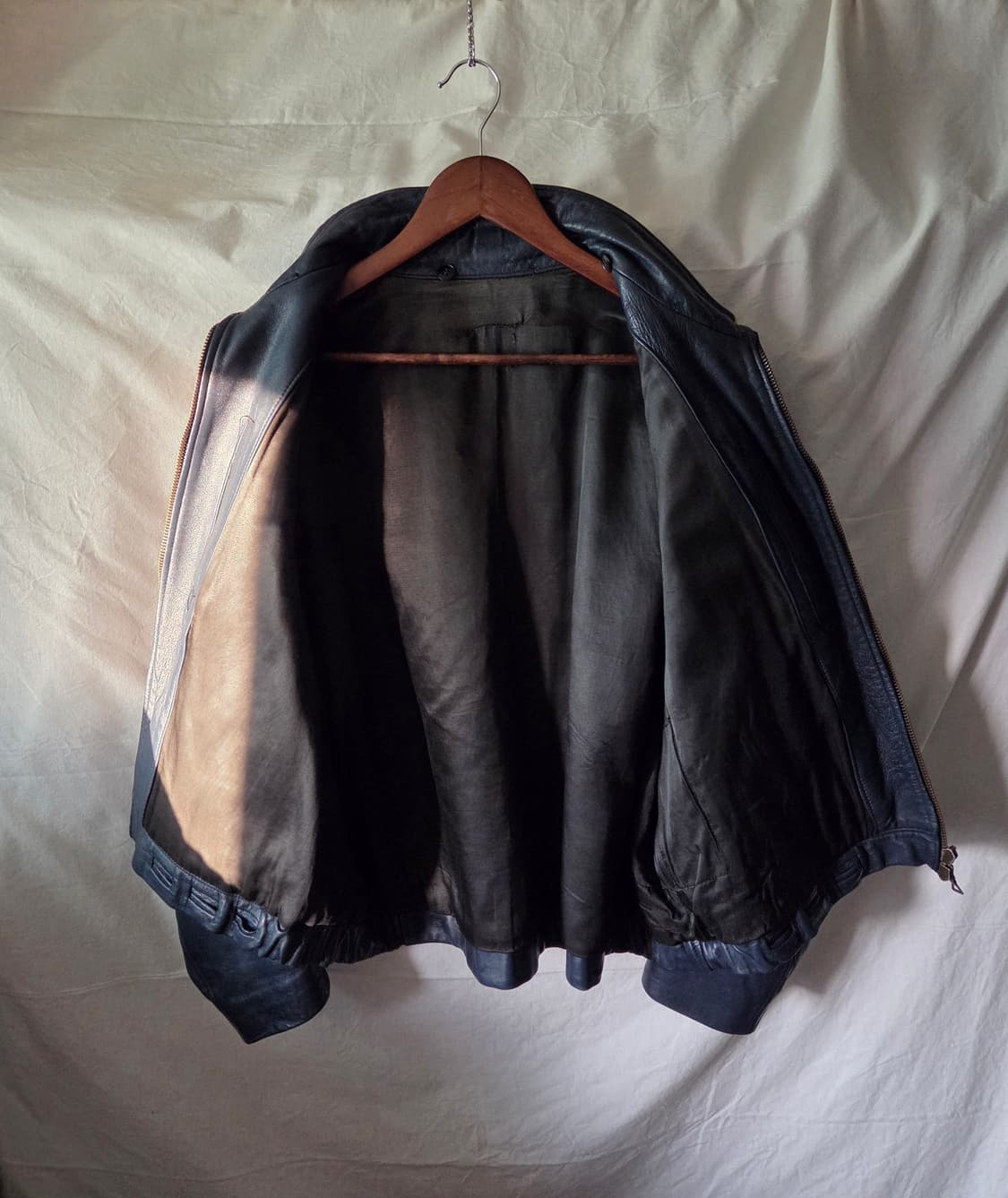 1970~80s 프렌치 빈티지 프랑스군 파일럿 레더 자켓 105 상품이미지7