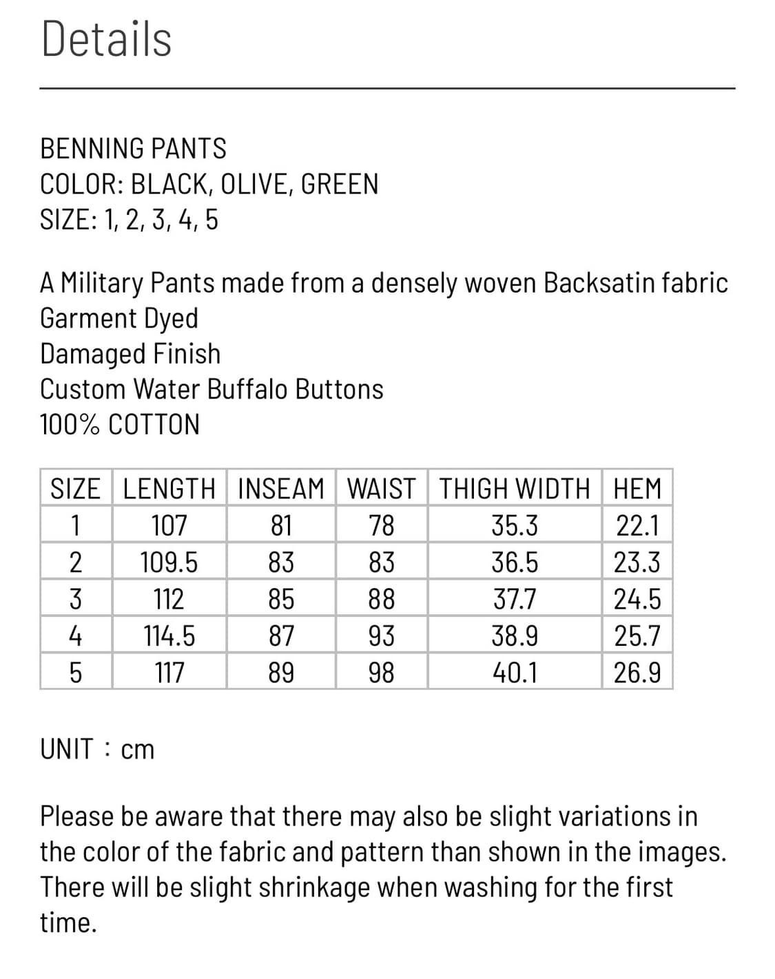 VISVIM BENNING PANTS 상품이미지6