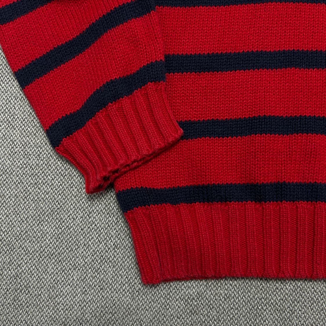 폴로 스트라이프 코튼 크리스마스 니트(L) 상품이미지4