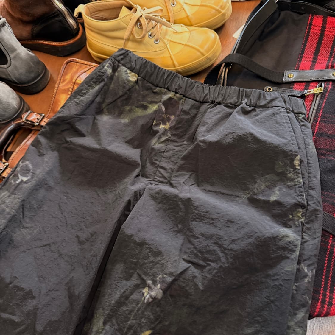 일본 브랜드 라드 뮤지션 라이트 나일론 밴딩 플로럴 팬츠 트레이닝 팬츠 상품이미지4